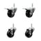 Service Caster 3 Inch Soft Rubber Swivel 34 Inch Threaded Stem Caster Set 2 Total Lock Brakes SCC-TSTTL20S314-SRS-34212-2-S-2 - alternate 1